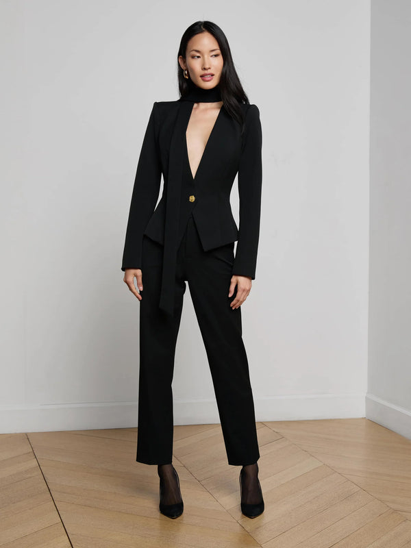 L'agence - Romy Tie Neck Blazer - Black