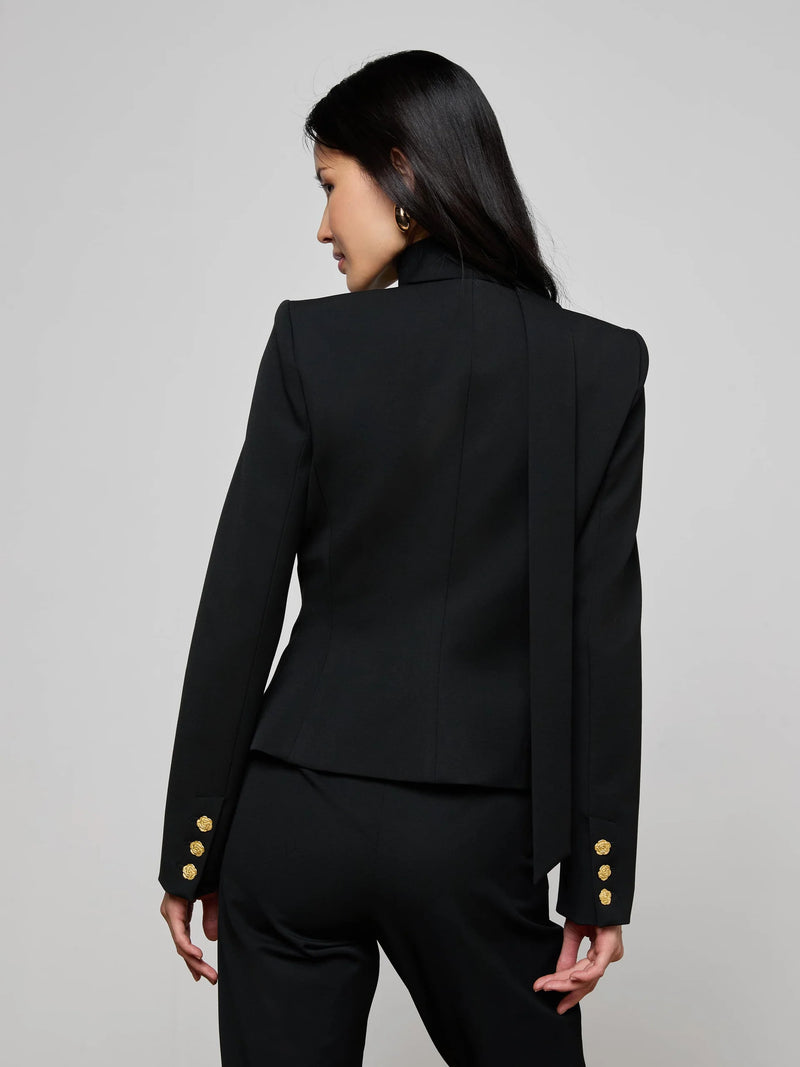 L'agence - Romy Tie Neck Blazer - Black