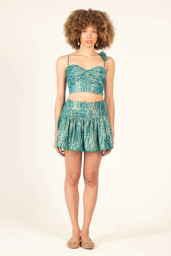 Poupette St Barth - Mini Skirt Colleen - Green Akoya