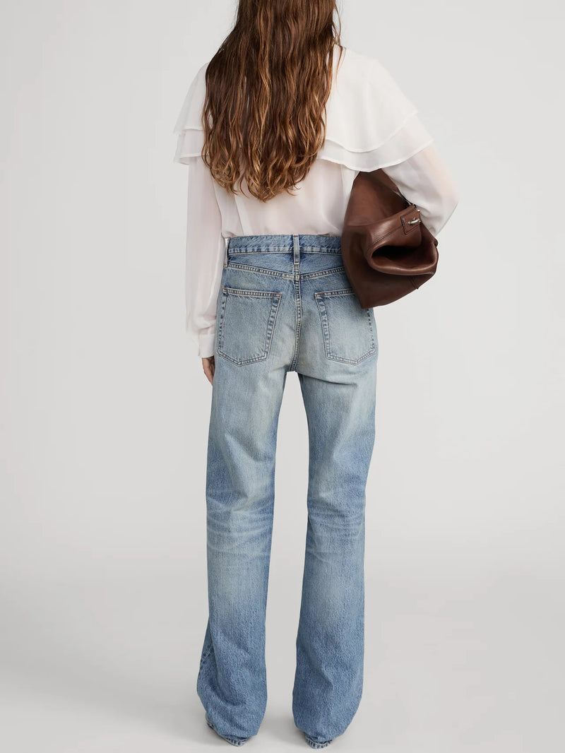 Frame - The Silk Cape Blouse - Cream