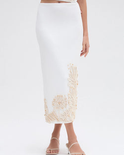 Patbo - Dune Knit Skirt - Off White