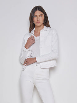 L'agence - Celine Denim Jacket - Blanc Destruct
