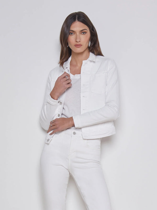 L'agence - Celine Denim Jacket - Blanc Destruct