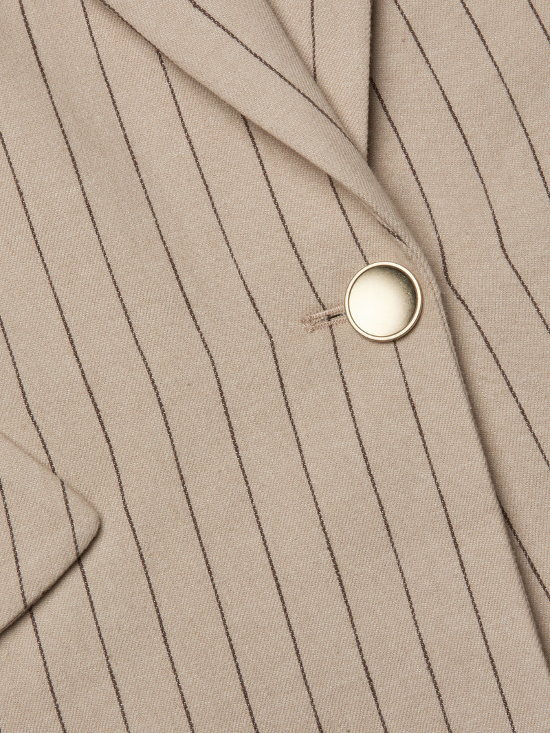 L’agence - Chamberlain Blazer - Tan/Brown Pinstripe