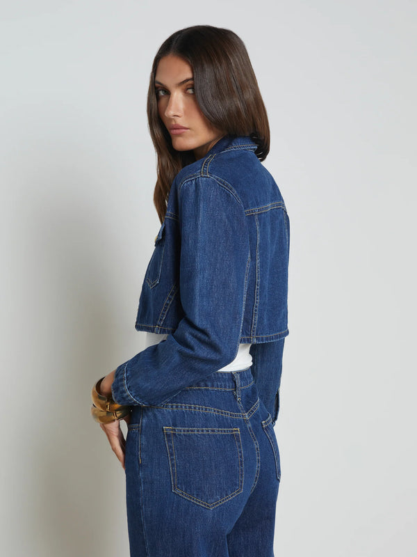 L'agence - Genevie Cropped Denim Jacket - Conway