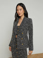 L'agence - Colin Tweed Blazer - Black/Ecru