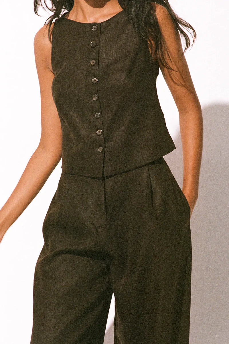 Faithfull The Brand - Elia Top - Coffee