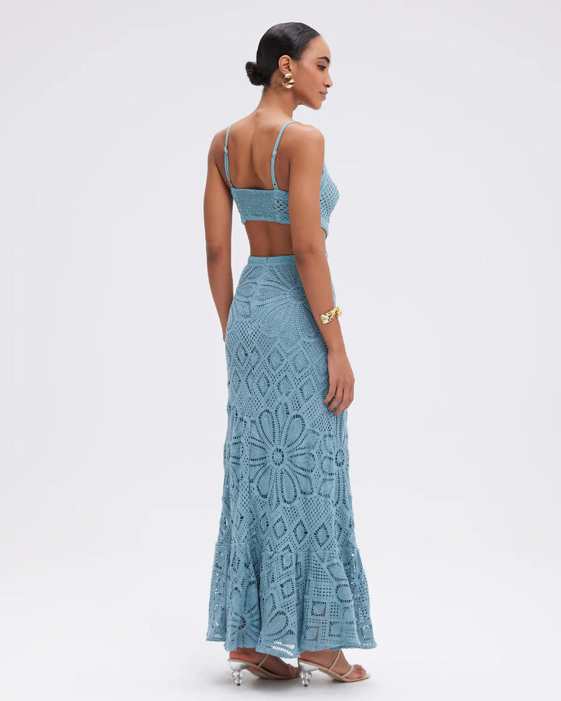 Patbo - Camila Coelho Crochet Midi Dress - Blue