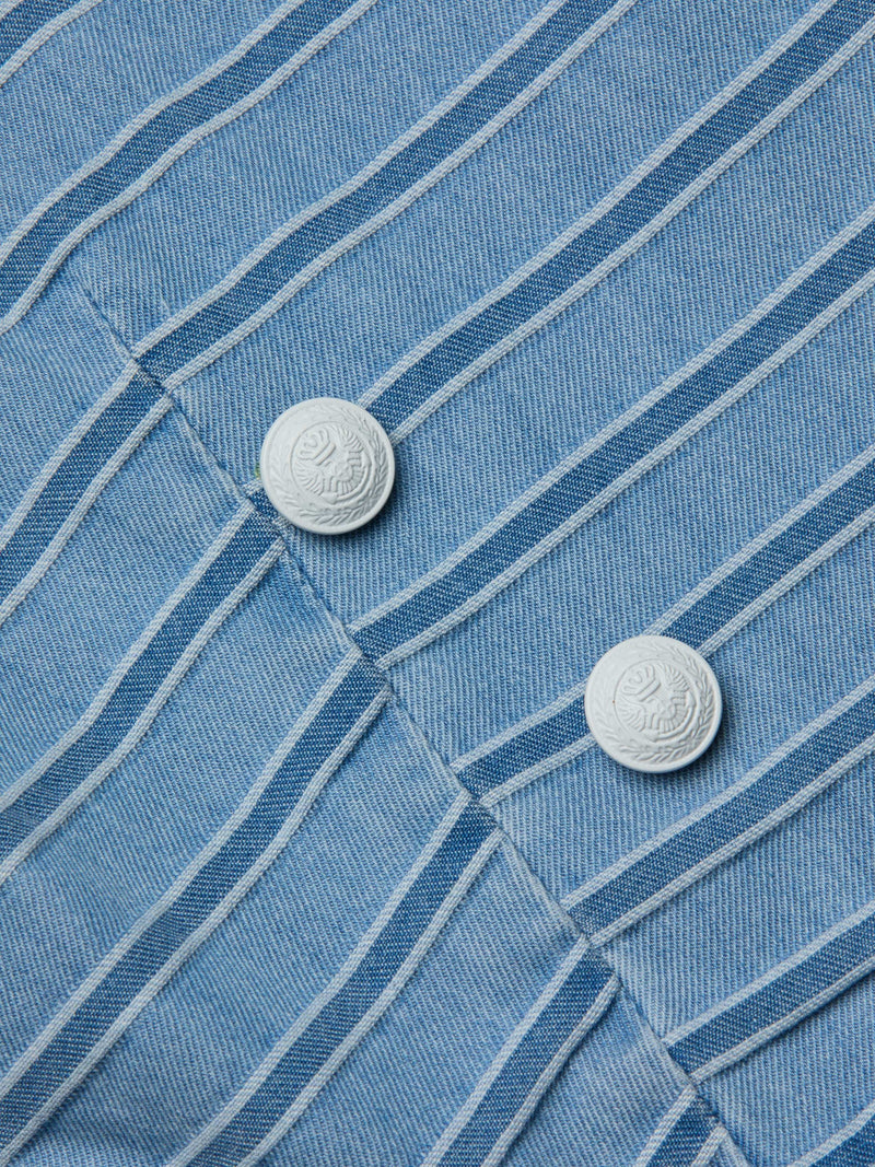 L’agence - Dolly Striped Denim Blazer - Tempe