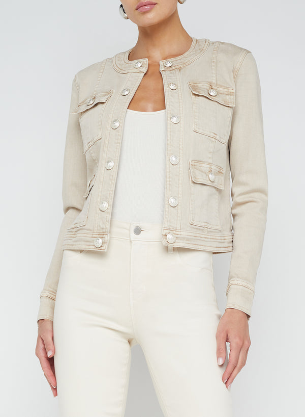 L’agence - Yari Collarless Jacket - Biscuit