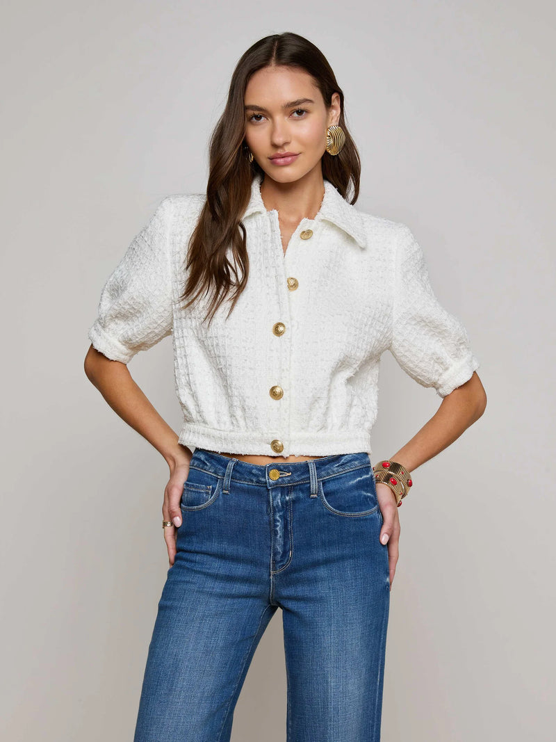 L’agence - Cove Tweed Jacket - White