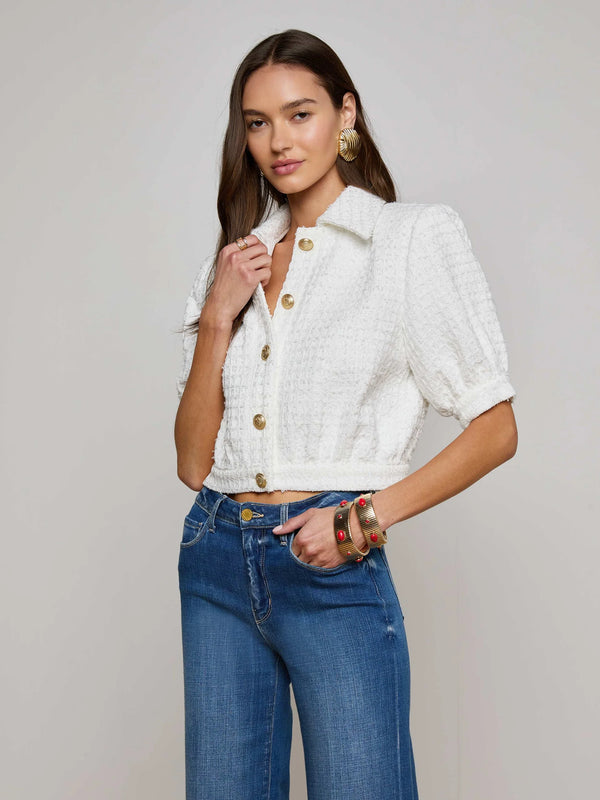 L’agence - Cove Tweed Jacket - White