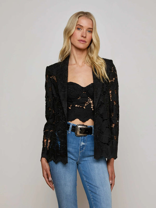 L’agence - Clementine Lace Blazer - Black