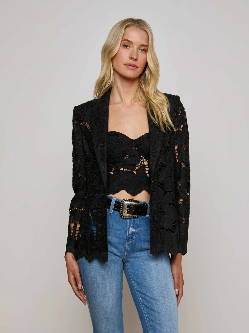 L’agence - Clementine Lace Blazer - Black