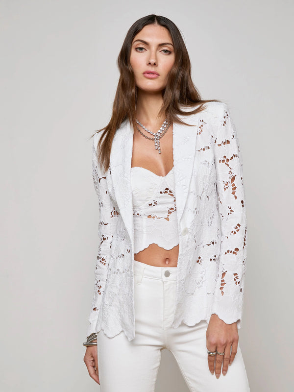 L’agence - Clementine Lace Blazer - White