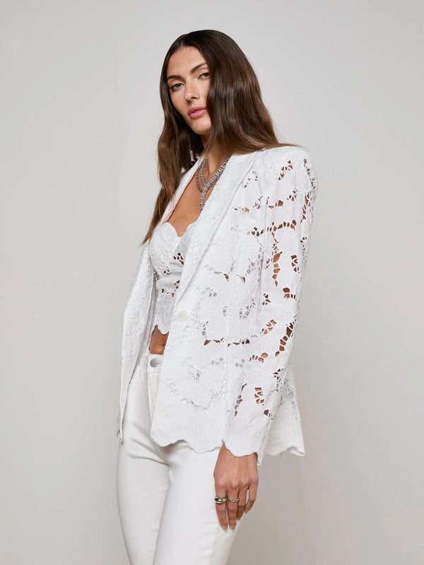 L’agence - Clementine Lace Blazer - White