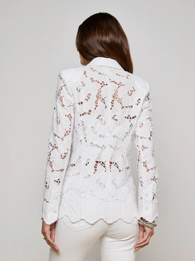L’agence - Clementine Lace Blazer - White