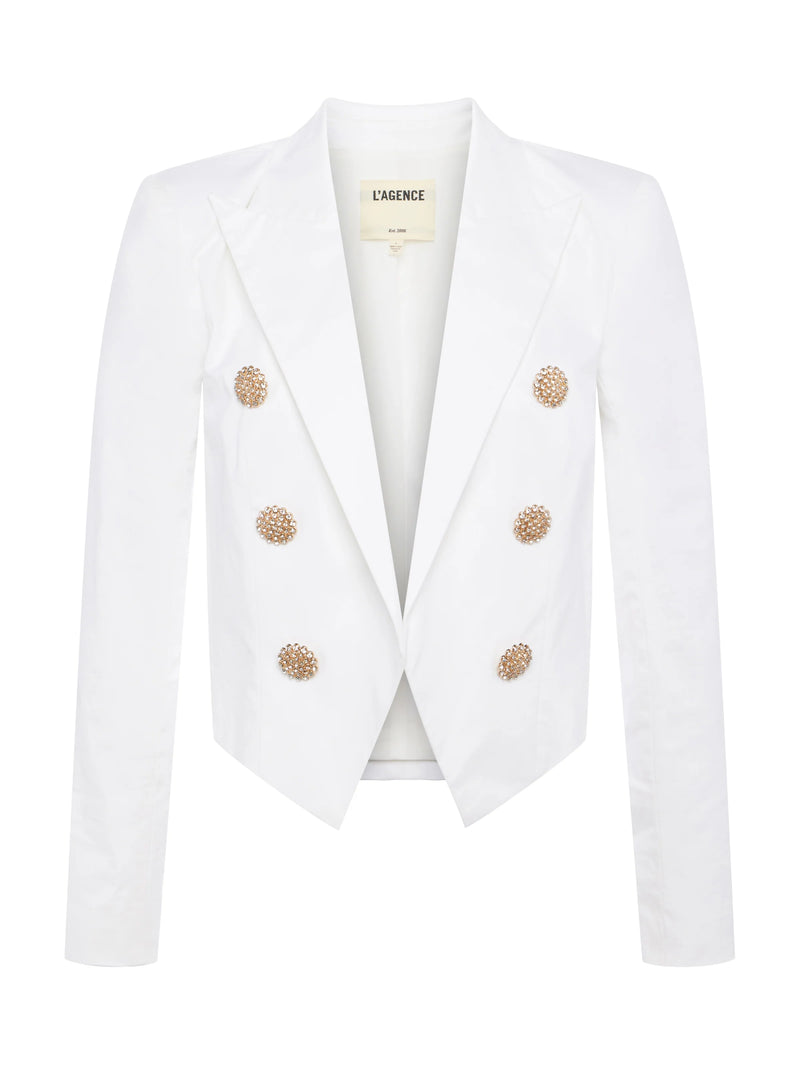 L'agence - Lila Open-Front Blazer - White