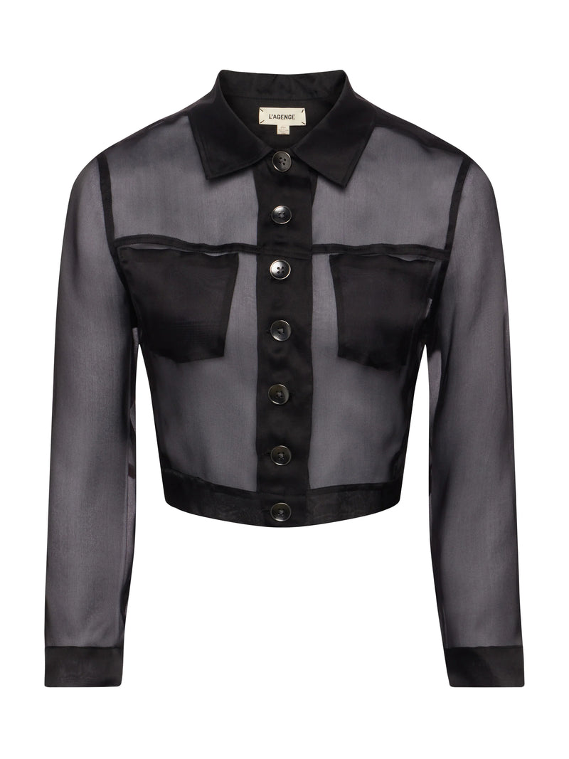 L’agence - Anders Silk Organza Jacket - Black