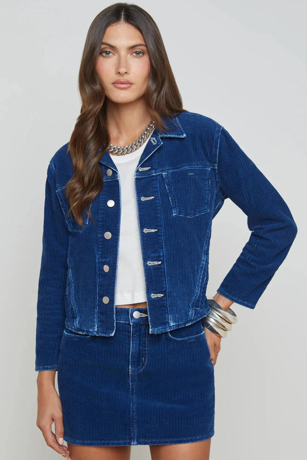 L'agence - Nelly Corduroy Jacket -  Lapis Blue