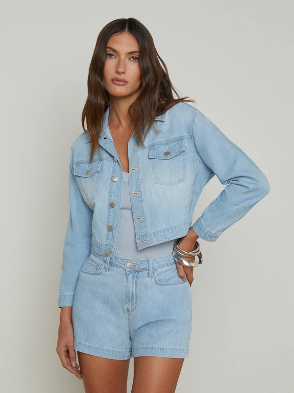L'agence - Koda Cropped Denim Jacket - Dakota