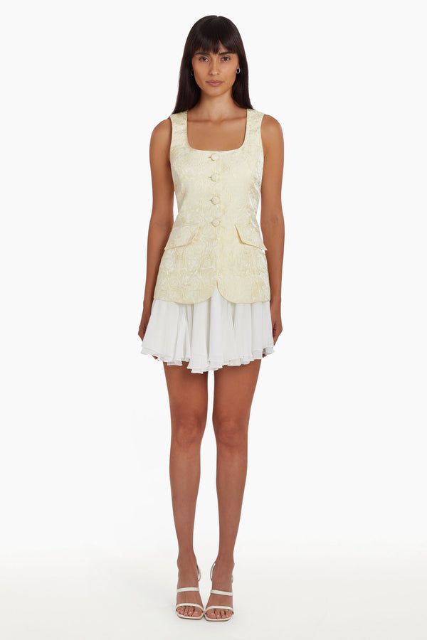 Amanda Uprichard - Lilibet Dress - White/Cornsilk