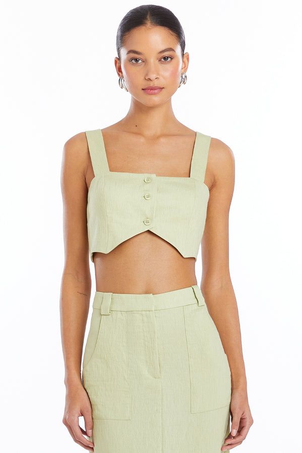 Amanda Uprichard - Royston Crop Top - Aloe