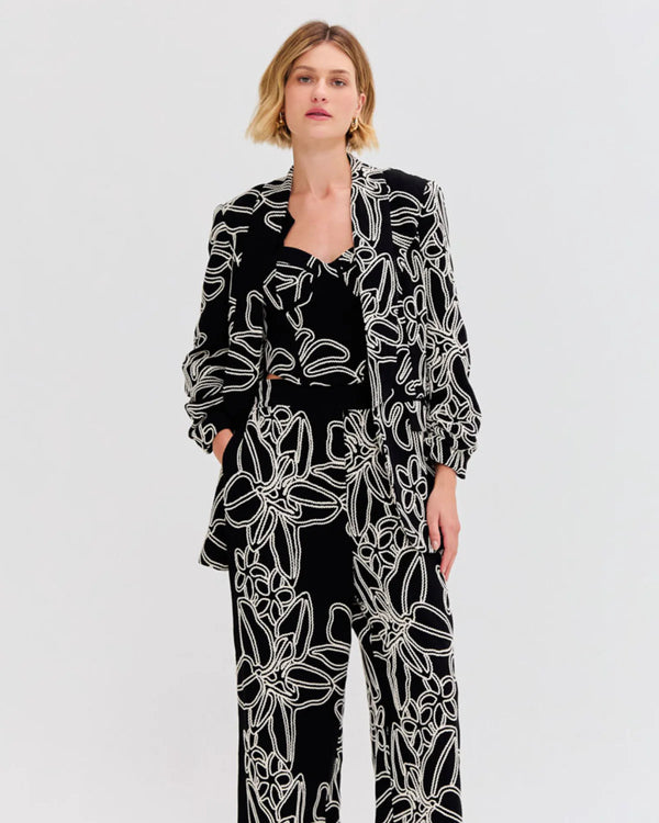 Patbo - Asas Linen Blazer - Black