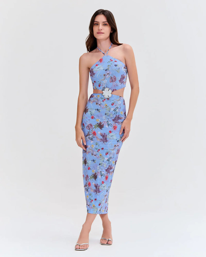 LILY Flower HALTERNECK Dress