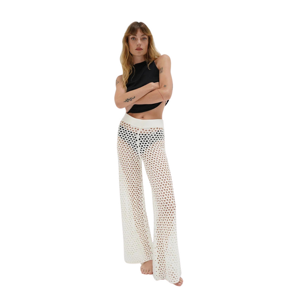 LNA - Kismet Open Knit Pant - Ivory