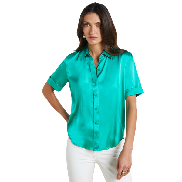 L'agence - Ellah Silk Blouse - Seafoam