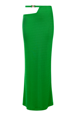 Lama Jouni - Buckle Straight Strap Skirt - Green