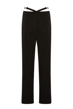 Lama Jouni - Buckle Strap Pants - Black