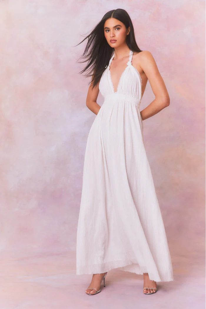 LoveShackFancy - Love Halter Maxi Dress - Iridescent Slate