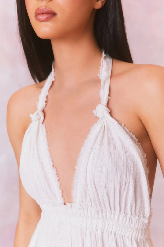 LoveShackFancy | Love Halter Maxi Dress | M | Iridescent Slate LoveShackFancy | Love Halter Maxi Dress | M | Iridescent Slate