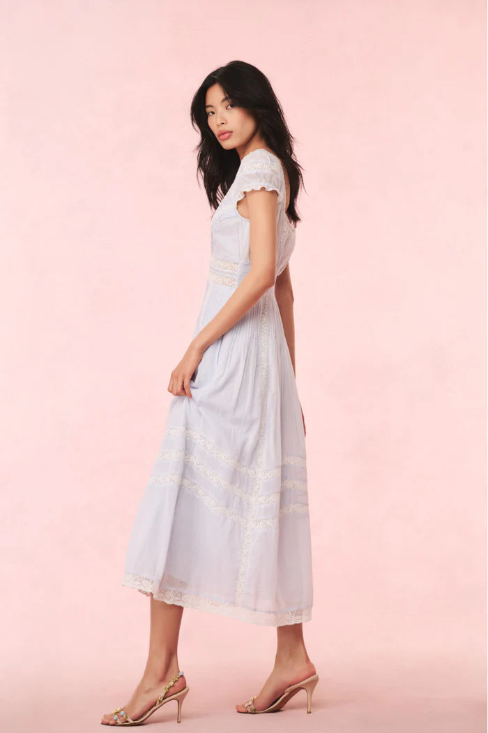 Suvi Heritage Midi Dress Baby Bluebell / S