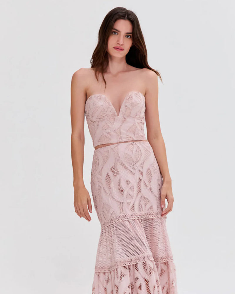Patbo - Aura Lace Bustier Top - Rose