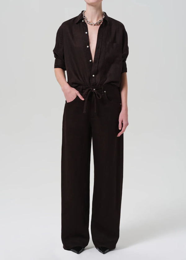 Citizens of Humanity - Brynn Drawstring Trouser - Chocolate