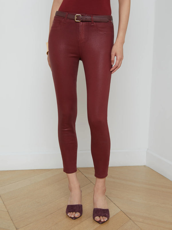 L'agence - Margot Coated Skinny Jean - Syrah