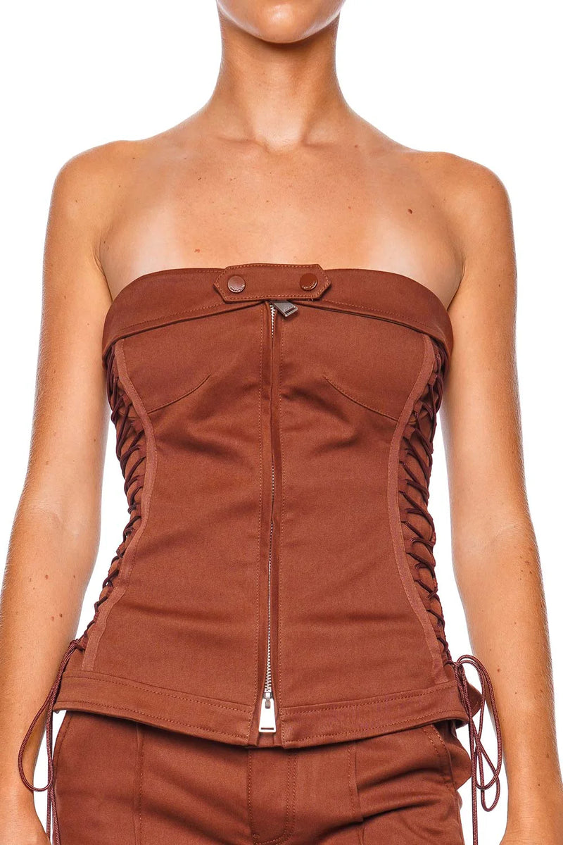 Simkhai - Sasha Bustier - Chestnut