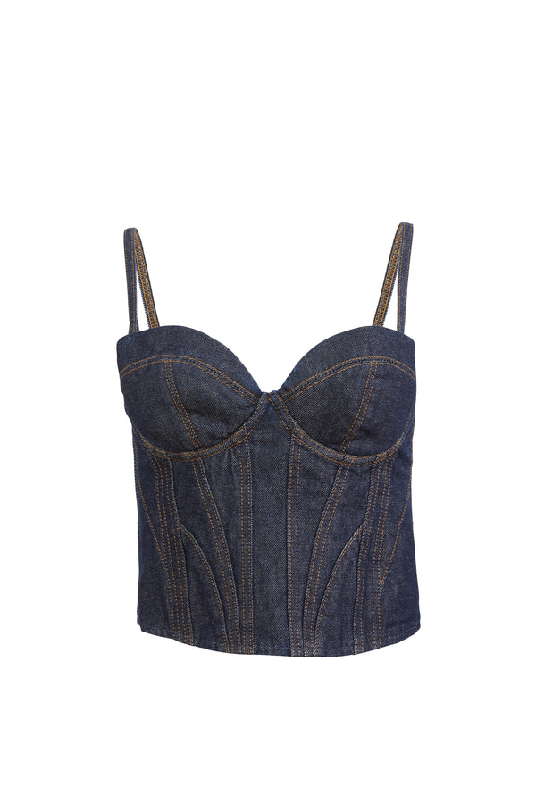 Fleur Du Mal - Denim Bustier - Indigo Denim