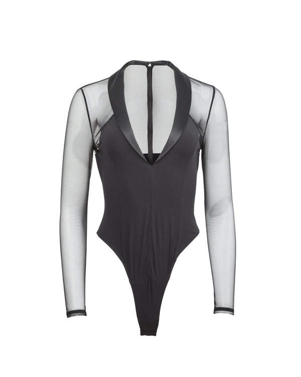 Fleur Du Mal - Tuxedo Bodysuit - Black