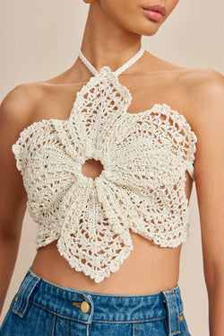 Cult Gaia - Darlena Crochet Top - Off White