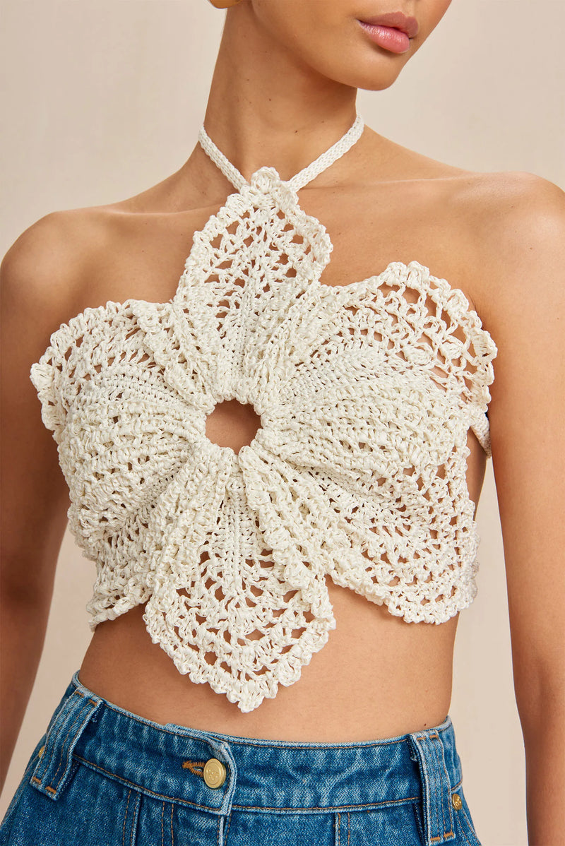 Cult Gaia - Darlena Crochet Top - Off White