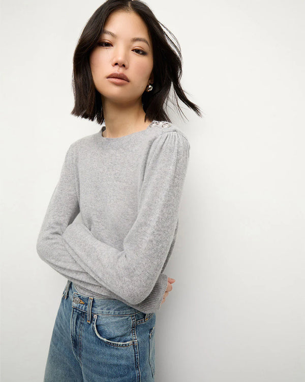 Veronica Beard - Nelia Cashmere Pullover - Heather Grey