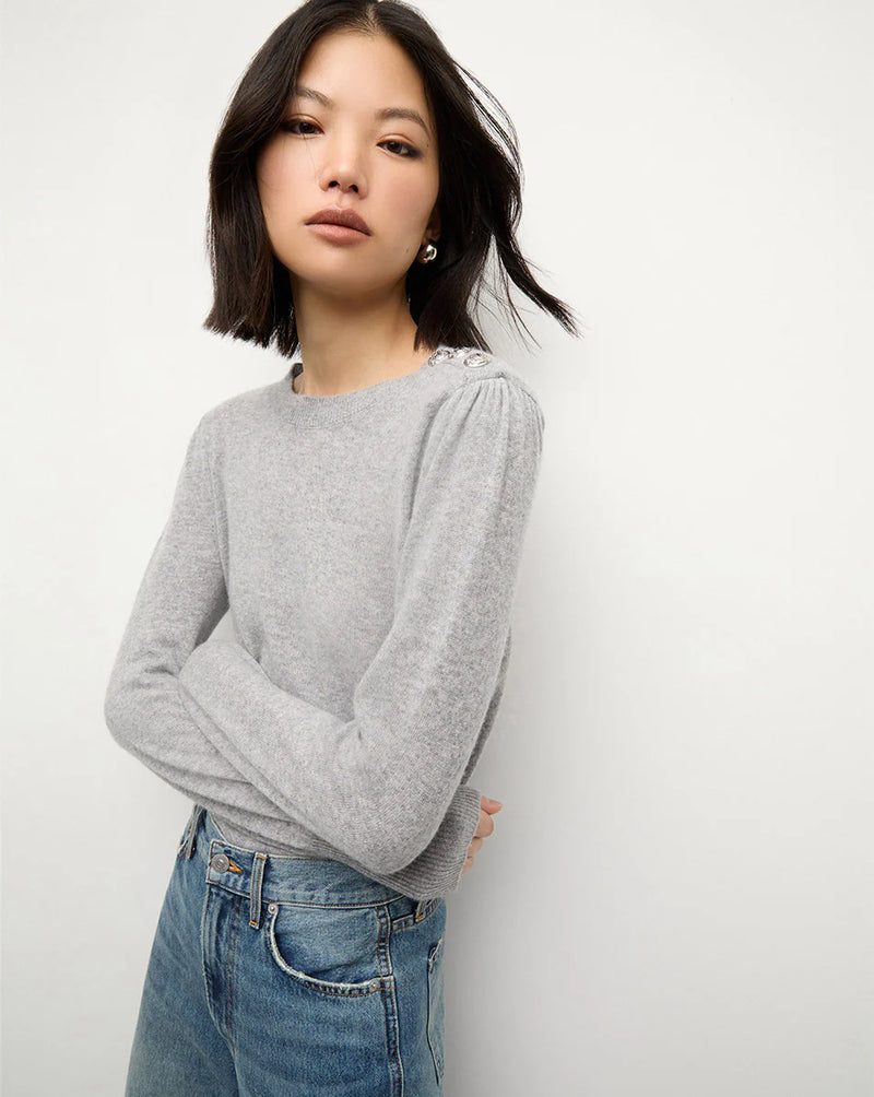 Veronica Beard - Nelia Cashmere Pullover - Heather Grey