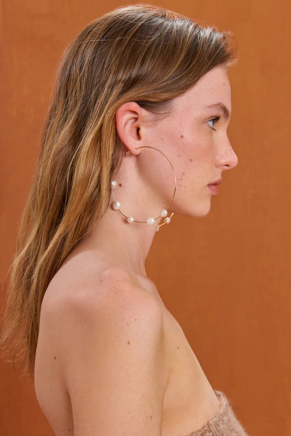 Cult Gaia - Nubia XL Earrings - Pearl