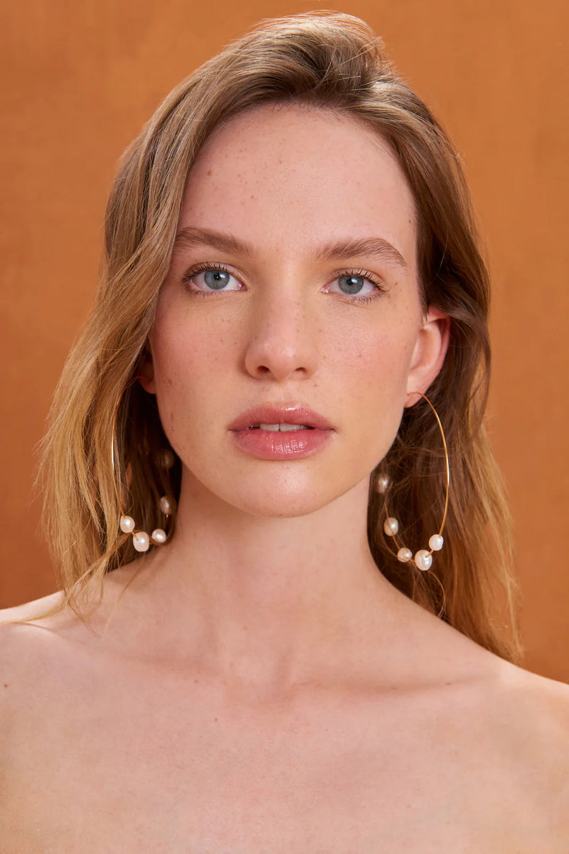 Cult Gaia - Nubia XL Earrings - Pearl