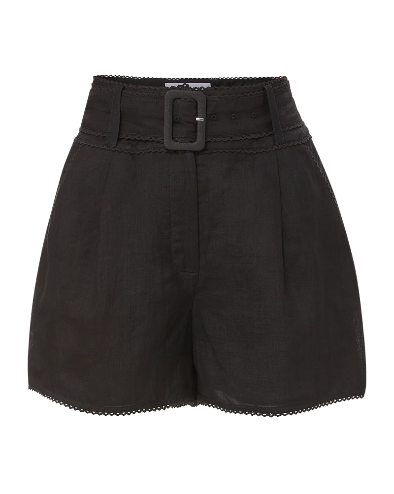 Veronica Beard - Hobbes Stretch Linen Short - Black