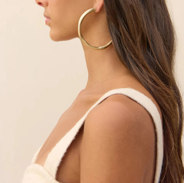 Cult Gaia - Dakota Hoop Earring - Brushed Earring